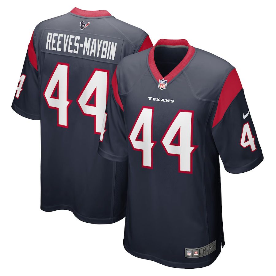 Men Houston Texans #44 Jalen Reeves-Maybin Nike Navy Game Player NFL Jersey